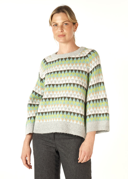 MOHAIR FAIRISLE JUMPER - MARL